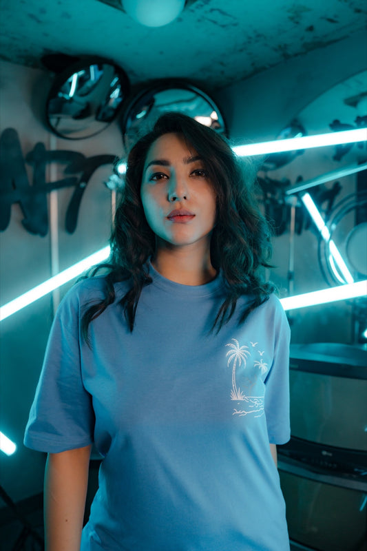 Blue Sunset Escape Tee - Women