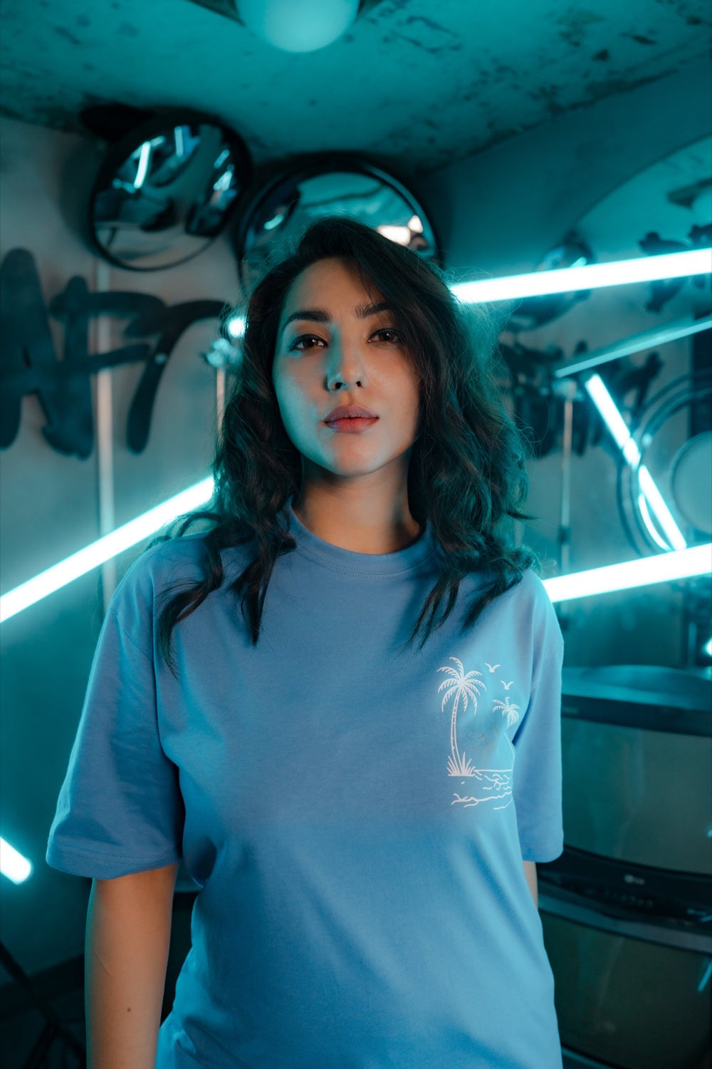 Blue Sunset Escape Tee - Women
