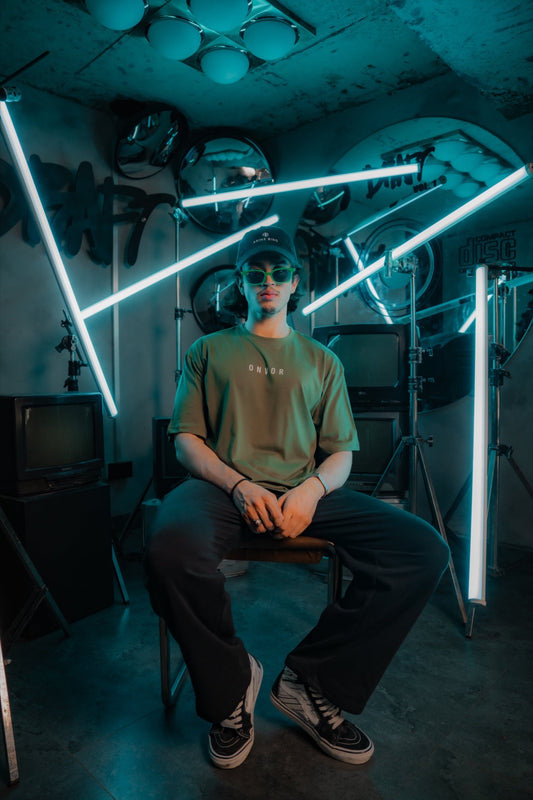 Olive Green Beach Escape Tee - Men