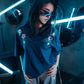 Navy Wildflower Tee - Women