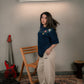 Navy Wildflower Tee - Women