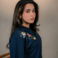 Navy Wildflower Tee - Women